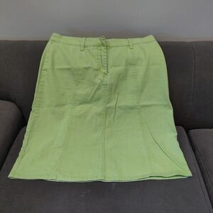 Christopher & Banks Light Green A-Line Skirt